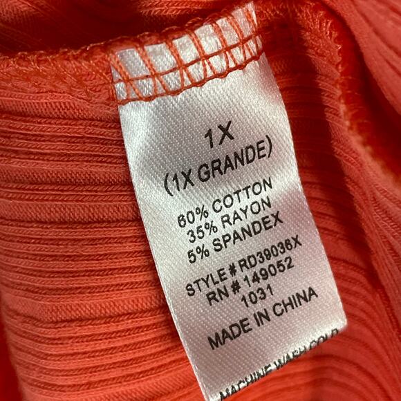 Fashion Nova Women's 1X Orange Cutout‎ Ribbed Bodycon Midi Dress Sleeveless - Picture 2 of 8